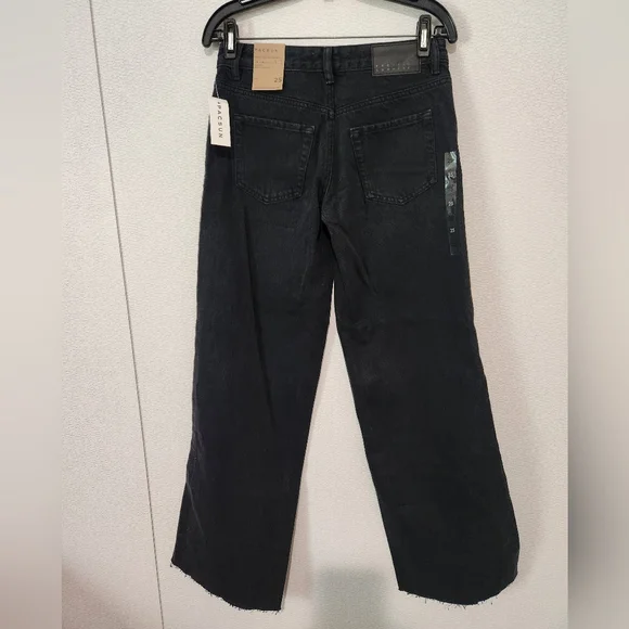 PacSun Casey Lowrise Baggy Wide Leg Jeans Black 25 - Picture 4 of 8